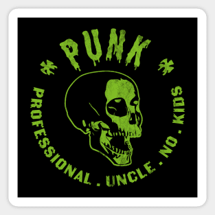 PUNK Professional Uncle No Kids Funny Skull Punk Rocker Sticker